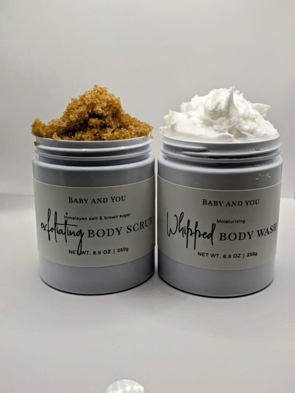 Exfoliating body scrub & Triple whipped wash 250mls